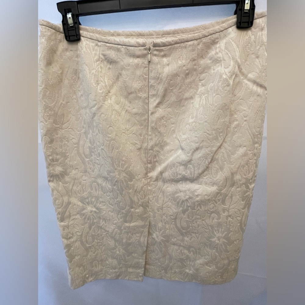 Nipon Boutique Ivory Textured Pencil Skirt Size 14 - Picture 4 of 5
